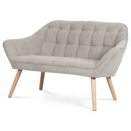 Autronic, Dvojmiestna pohovka, strieborná, látka, AK-322 SIL2