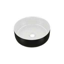 Umývadlo na dosku, 36cm, biele, čierne, SIMPLE 8 36 UM-6259 DP