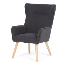 Autronic, Kreslo ušiak, sivá, menšestrová, látka, AK-314 GREY2