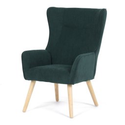 Autronic, Kreslo ušiak, zelená, menšestrová, látka, AK-314 GRN2