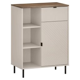 Kondela Regál, 70cm, nízky, kašmír, dub castello, EYCO 1D1S