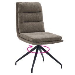 Kondela Otočná stolička, béžová/čierna, LINA