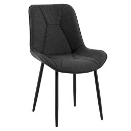 Kondela Jedálenská stolička, tmavosivá/čierna, DELTA