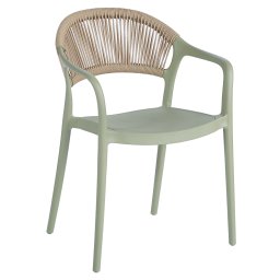 Kondela Stohovateľná stolička, zelená/béžová, LEXTON