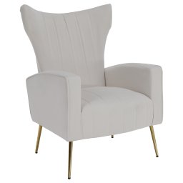 Kondela Relaxačné kreslo, béžová Velvet látka, BARET