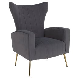 Kondela Relaxačné kreslo, sivá Velvet látka, BARET