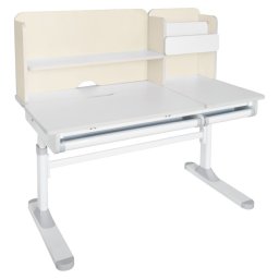 Kondela Rastúci písací stôl, 120x60cm, natural, biely, LEDIN