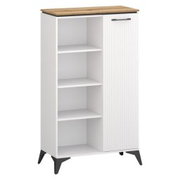 Kondela Nízky regál, 85cm, biely, dub evoke, VELIS 1D