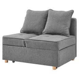 Kondela Rozkladacia pohovka, sivá látka, OSVALDO