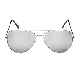 Strieborné zrkadlové okuliare pilotky "Aviator"
