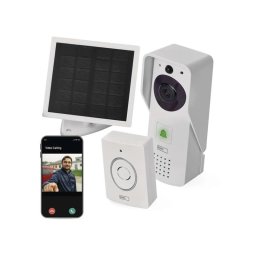 GoSmart domový bezdrôtový batériový videozvonček EMOS IP-09D s WiFi a solárnym panelom