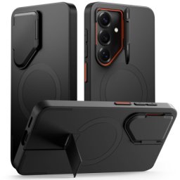 Tech-Protect Kevlar Aura MagSafe kryt na Samsung Galaxy S26, čierny / oranžový
