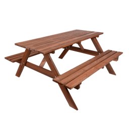 Záhradný set PIKNIK z borovice a gaštanu, 160 cm