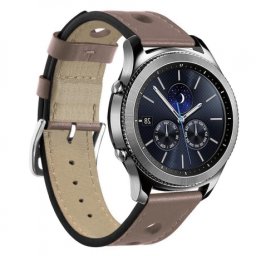BStrap Leather Italy remienok na Xiaomi Haylou Solar LS05, khaki brown (SSG009C0508)
