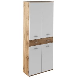 Kondela Skriňa TYP 1, dub wotan/biela, CYRIL