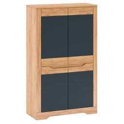 Kondela Skriňa I, dub craft zlatý/grafit sivá, FIDEL
