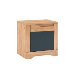 Kondela Nočný stolík, dub craft zlatý/grafit sivá, ľavá, FIDEL X1