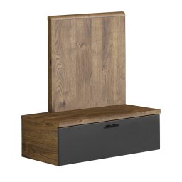 Kondela Nočný stolík, dub ribeck/tmavý grafit, ľavý, ARMENY 8XX3AT1L