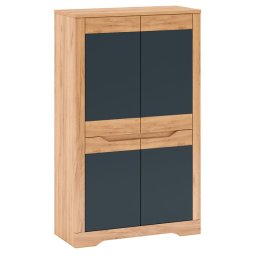 Kondela Skriňa, 95cm, policová, dub craft zlatý, grafit sivá, FIDEL I