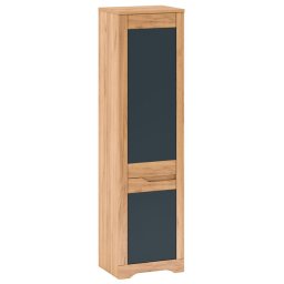 Kondela Skriňa, 55cm, policová, dub craft zlatý, grafit sivá, ľavá, FIDEL V1
