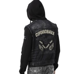 Cipo & Baxx riflová bunda CJ307 black