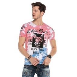 Tričko Cipo & Baxx CT558 blue pink