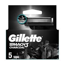 Gillette Mach3 Charcoal čepieľky 5ks