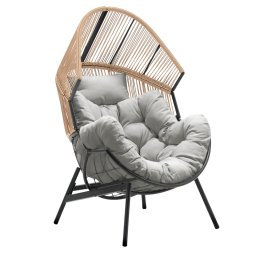 Kondela Záhradné kreslo, hnedá/sivá, NEO