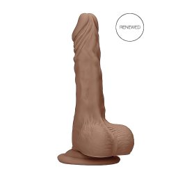 RealRock - realistick dild s semennkmi - 17 cm - tmav odtie