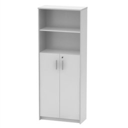 Kondela Regál so skrinkou, 72cm, biely, JOHAN 2 NEW 10