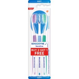 Sensodyne Sensitive Soft zubná kefka, 3 ks