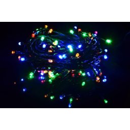 NEXOS Vianočná reťaz 4 m, 40 LED, farebná, zelený kábel
