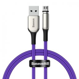 Baseus Zinc magnetický kábel USB / Micro USB 2A 1m, fialový (CAMXC-H05)