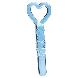 Clarity - sklenen dildo srdcov rka - transparentn