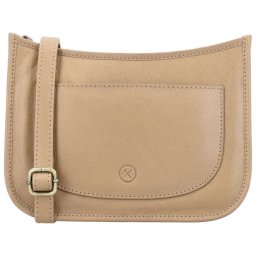 Bežová premiová crossbody kabelka z pravej kože „Toscana“