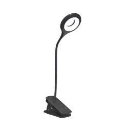 Livefy Reading LED lampa s klipom + kábel USB-C, čierna