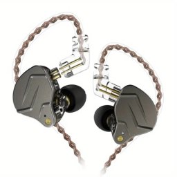 KZ ZSN PRO hybridné HiFi slúchadlá do uší, sivé
