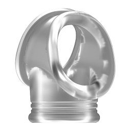 Shots Cockring with Ball Strap Translucent