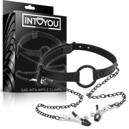 INTOYOU - stny zverk s klipsami na bradavky - ierny