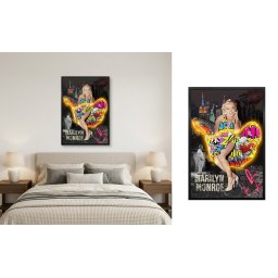 Marilyn Monroe svetliaci LED obraz – štýlový pop art obraz – 83 x 123 cm