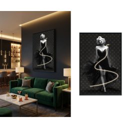 Obraz na stenu Marilyn Monroe - Fashion LED obraz do interiéru - 83 x 123 cm
