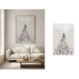 Abstraktný moderný 3D obraz – LÍDER motivačný obraz na stenu 100 × 150 cm