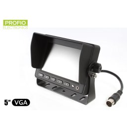 5" LCD monitor s možnosťou pripojiť 3 cúvacie kamery