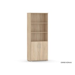 Drevona, Regálová skriňa, 72cm, viac farieb, REA OFFICE S502