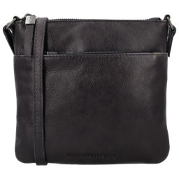Tmavomodrá štvorcová crossbody z pravej kože „Milano“