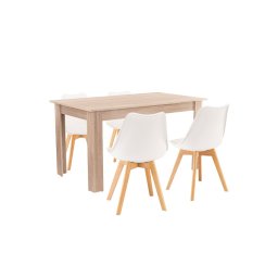 Zara 4+1 jedlensk set biely dub sonoma
