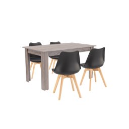 Zara 4+1 jedlensk set ierny dub york