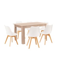 Zara 6+1 jedlensk set biely dub sonoma