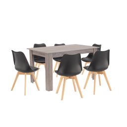 Zara 6+1 jedlensk set ierny dub york