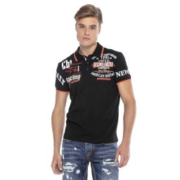 Polokošeľa Cipo & Baxx CT603 black